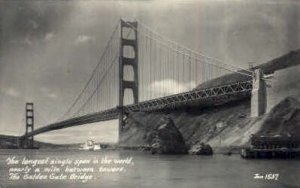 Real photo, Golden Gate Bridge - San Francisco, CA