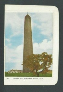 Ca 1930 Boston Ma Bunker Hill Monument On Illustrated Letter Card W/Data-----