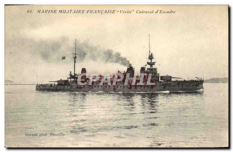 Postcard Old War Ship Breastplate of Truth & # 39escadre