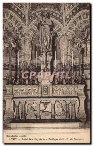 Old Postcard Lyon Altar of Crypt Basillique Fourviere