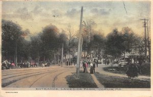 Entrance, Lakeside Park, Joplin, Missouri Hand-Colored 1911 Antique Postcard