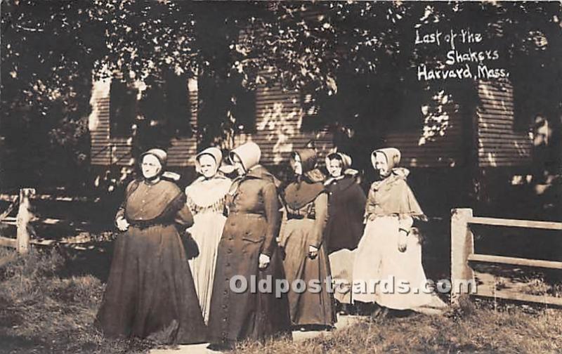 Last of the Shakers real photo Harvard, Massachusetts, MA, USA Unused 