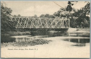 PINE BROOK NJ PASSAIC RIVER BRIDGE ANTIQUE POSTCARD