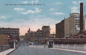 Iowa Des Moines View From 7th Street Viaduct 1918