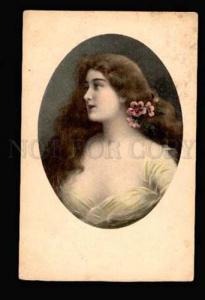 049029 Lady w/ Long Hair Style ASTI old M.M.VIENNE