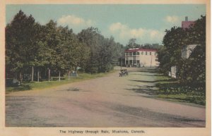 The Highway Through Mala Muskoka Canada Old Postcard