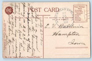 San Bernardino California Postcard Boiling Eggs Penyugal Hot Springs 1911 Posted