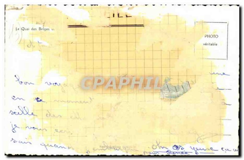 Old Postcard Marseille Quai des Belges