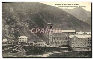 Old Postcard Pilgrimage of Our Lady of La Salette Arrive a procession before ...