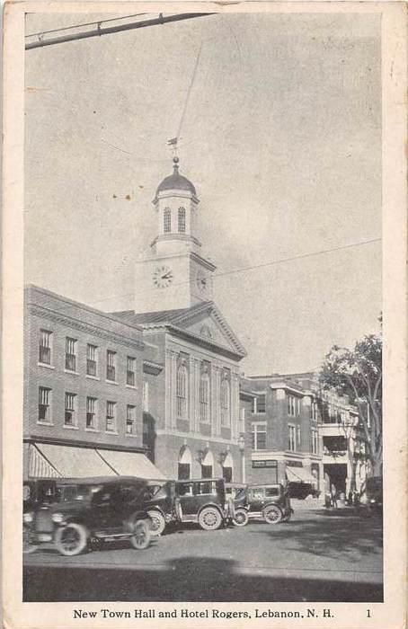 New Hampshire Lebanon   New Town Hall and Hotel Rogers