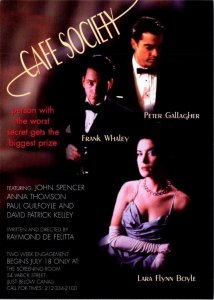 NY NYC New York City 1995 Movie CAFE SOCIETY~Screening Room Theater 4X6 Postcard