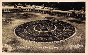 Floral Clock Taronga Park Sydney NSW Australia RPPC Real Photo postcard