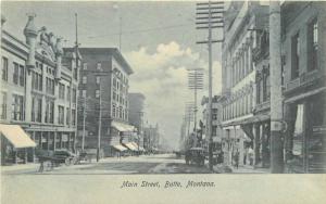 Butte Montana C-1905 Main Street postcard Koelling Klappenbach undivided 146