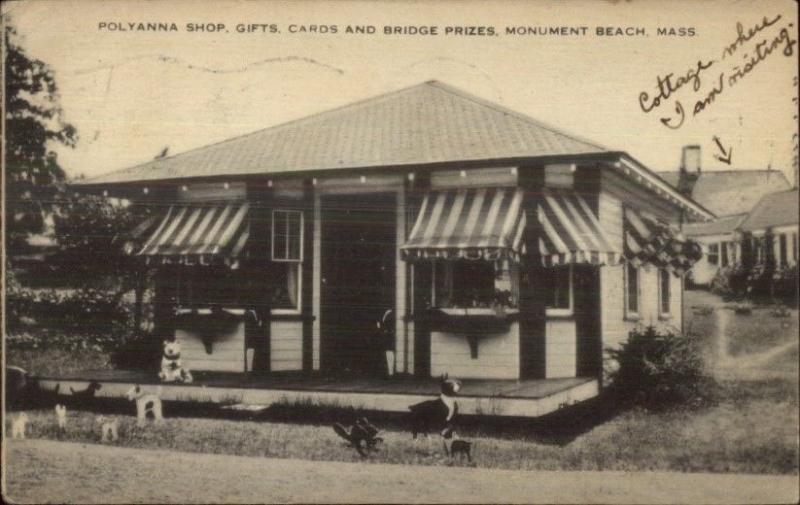 Moument Beach Cape Cod MA Polyanna Gift Shop Postcard