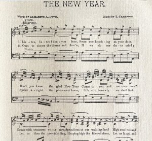 The New Year Holiday Sheet Music 1892 Victorian Voice And Piano Ephemera DWY10A