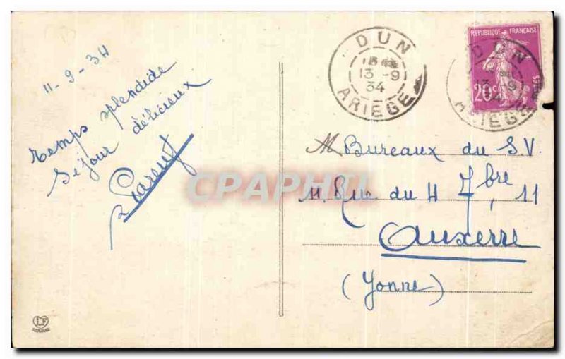 Old Postcard Chateau De Foix