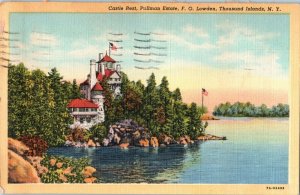 Castle Rest, Pullman Estate F.O. Lowden Thousand Islands New York Postcard 1949