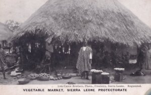 Vegetable Market Sierra Leone Africa Old Postcard