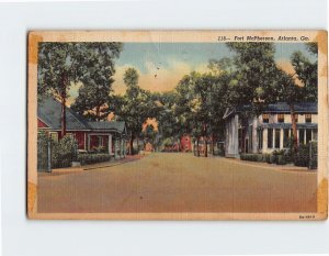 Postcard Fort McPherson Atlanta Georgia USA