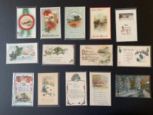 LOT - 14 Vintage Postcards - Holiday New Year - Scenery L2308143451 