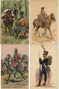 MILITAIRE ARTIST SIGNED Mostly CAVALRY 80 CPA Pre-1940 (L4523)