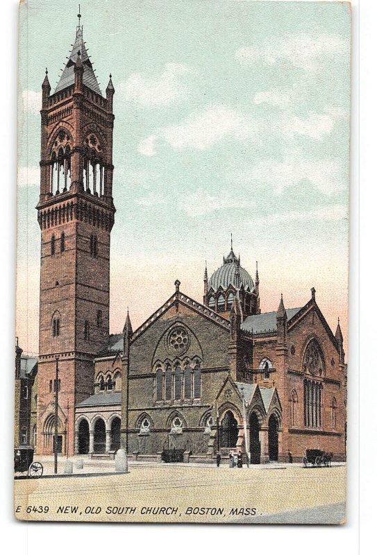 Boston Massachusetts MA Postcard 1907-1915 Old South Church
