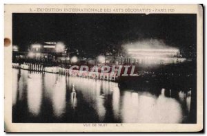 Postcard Old Paris Exposition Internationale des Arts Decoratifs 1925 Night view