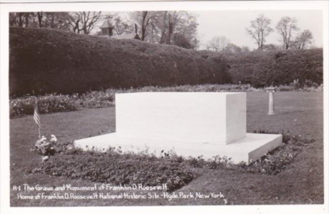 New York Hyde Park Grave and Monument Of Franklin D Roosevelt Real Photo