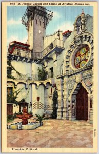 Saint Francis Chapel Shrine Of Evaders Mission Inn Riverside California Postcard