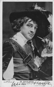 Mr Martin Harvey Edwardian Actor Hand Signed Postcard Photo