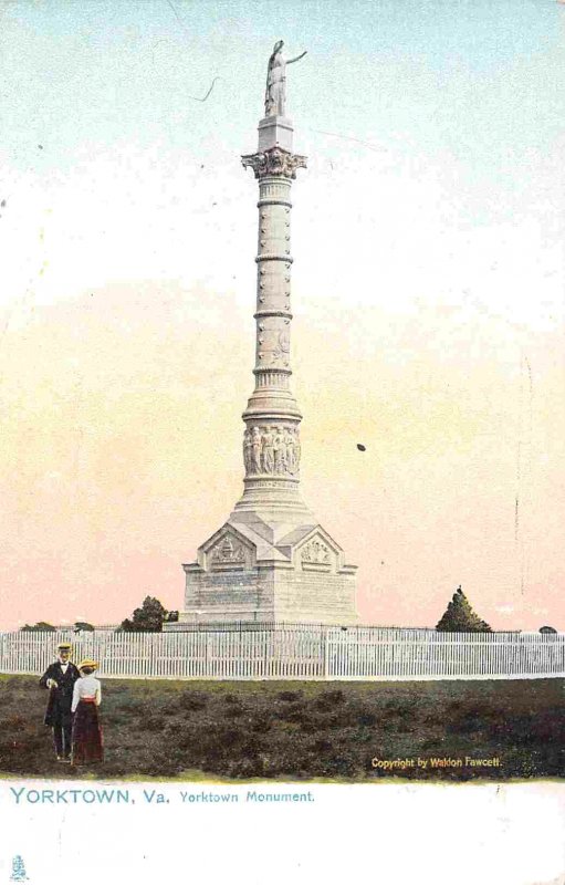 Yorktown Monument War of Independence Yorktown Virginia 1905c Tuck postcard