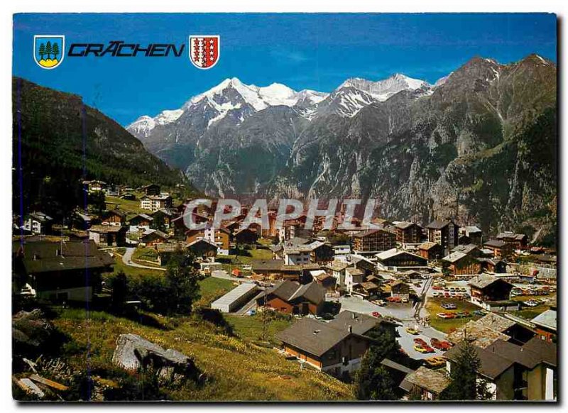 Postcard Modern Grachen Wallis Weisshorn Brunegghorn Bishorn