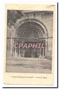 Villefranche de Conflent Old Postcard leglise Portal