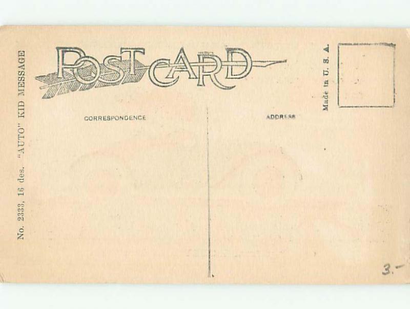 Pre-Linen Comic signed CUTE GIRL GETS A FLAT TIRE WHILE DRIVING AB8547