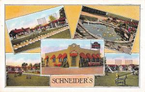 Dover City Ohio views of Schneider's Tourist Camp antique pc (Z10757)