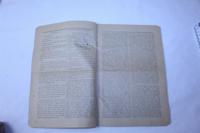 Vintage 1897 The Tell Tale Weekly Journal Paper Holly, MI 16 Pages