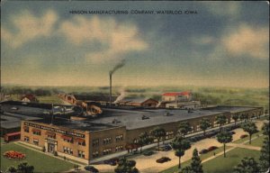 Waterloo Iowa IA Hinson Manufacturing Company Linen Factory Vintage Postcard