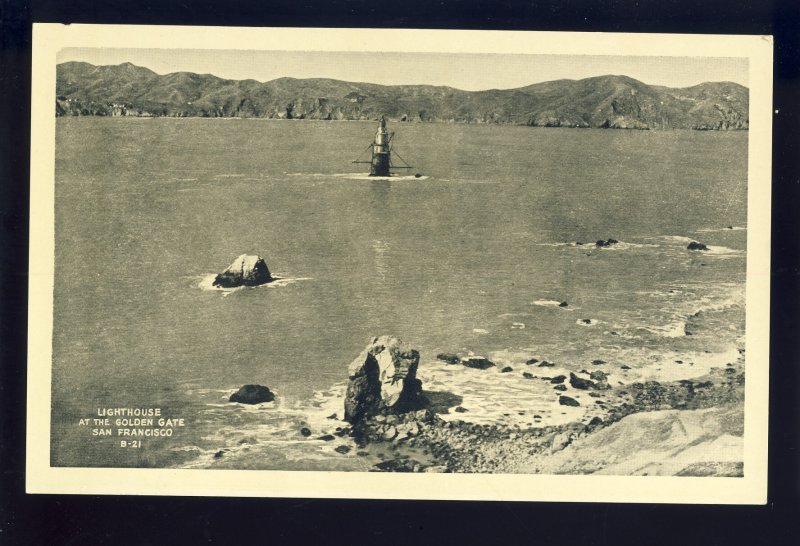 San Francisco, California/CA Postcard, Lighthouse At The Golden Gate Bridge