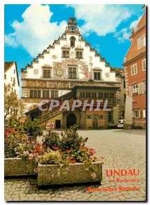 Modern Postcard Lindau in Bodensee Rathaus Vorderseite