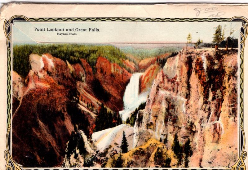 YELLOWSTONE NATIONAL PARK, SOUVENIR FOLDER, SERIES B, 1921.