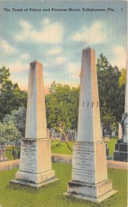 Tallahassee Florida 1948 Postcard Tomb of Prince & Princess Murat