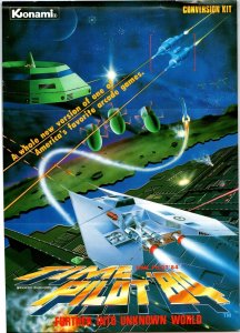 Time Pilot 84 Video Arcade Game FLYER Original Vintage RARE Oversize Space Age