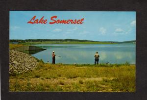 PA Lake Somerset Penn Pennsylvania Postcard Fishing