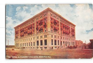 Winnipeg Manitoba Canada Creased Damaged Postcard 1901-1907 The Royal Alexandra