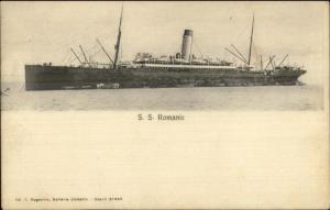 Italian Issued - Steamship SS Romanic c1910 Postcard