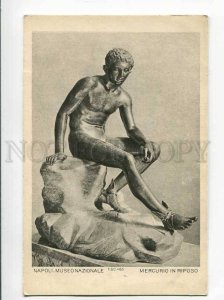 3038113 NUDE Young Man on Stone. Mercurio. Vintage PC