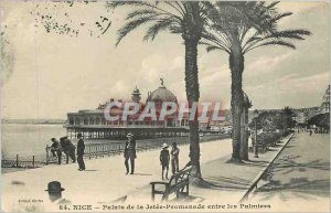 Old Postcard Nice Palais de la Jetee Promenade between Palms