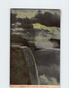 Postcard Prospect Point By Moonlight, Niagara Falls