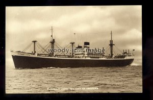 ca0272 - Ellerman Cargo Ship - City of Swansea , built 1946 - postcard