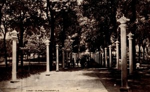 C. 1900-09 Entrance Pillars Coney Island Cincinnati, OH Postcard F80